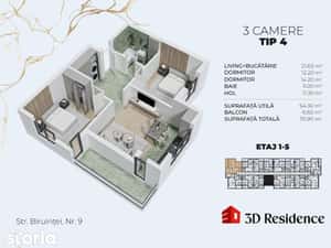 Apartament 3 camere,incalzire pardoseala,Berceni-Metrou — miniatura 6