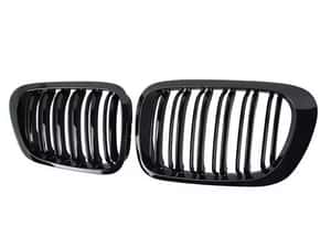 Set 2 grile duble M negru lucios BMW Seria 3 E46 NFL 1998-2001 — miniatura 10