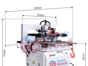 Masina de gaurit multiplu cu doua grupuri gaurire EW-732 — miniatura 4