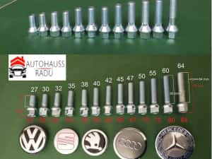 Prezoane VW Audi Mercedes M14 x 1,5 filet 43 mm Total 63 mm cap Raza — miniatura 9