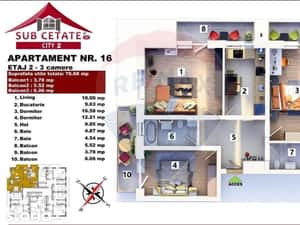 Apartament 3 camere | Subcetate City 2 – Finalizat — miniatura 4