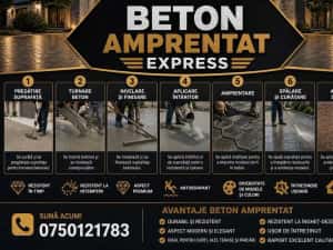 Beton Amprentat Timisoara | Beton Stampilat Curti Alei Terase Parcari | Pret mp