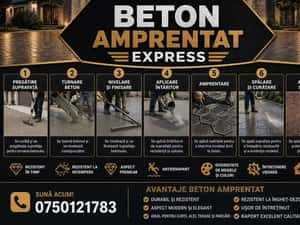 Beton Amprentat Timisoara | Beton Stampilat Curti Alei Terase Parcari | Pret mp — miniatura 5