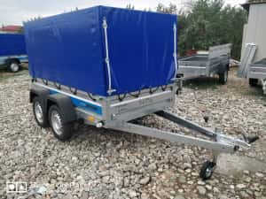 Remorca cu Prelata 750 kg 2 Axe Faro Solidus 236x125x120 cm Nr Rosi