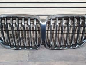 Bmw X5 X6 G05 G06 grila centrala nari radiator grile capota satin crom — miniatura 8