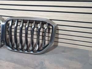 Bmw X5 X6 G05 G06 grila centrala nari radiator grile capota satin crom — miniatura 9