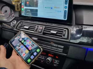 Navigatie android 12" BMW F10 F11 Carplay Waze YouTube — miniatura 3