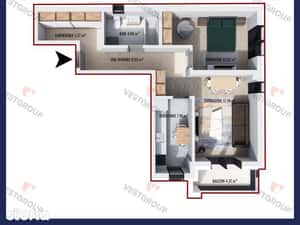 Apartament 2 camere Decomandat Direct Dezvoltator Militari Vest Group — miniatura 4