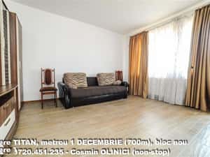 2 camere TITAN, loc parcare, metrou 1 DECEMBRIE (700m), bloc nou