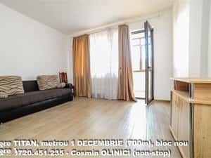 2 camere TITAN, loc parcare, metrou 1 DECEMBRIE (700m), bloc nou — miniatura 3