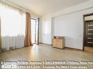 2 camere TITAN, loc parcare, metrou 1 DECEMBRIE (700m), bloc nou — miniatura 4