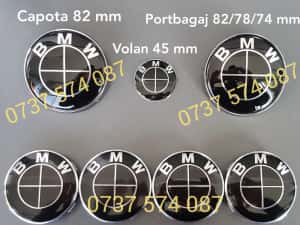 Set Embleme BMW capota / portbagaj volan si jante — miniatura 3