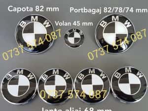 Set Embleme BMW capota / portbagaj volan si jante — miniatura 10