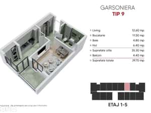 PROMOTIE!! Garsoniera spatioasa metrou Berceni 15 min — miniatura 5