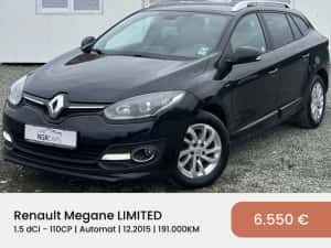 Renault Megane LIMITED 1.5 dCi 2015 Facelift Automat  RATE / TRANSPORT