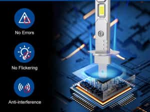 Set 2 Becuri LED Faruri - Proiectoare H1 Canbus XSTORM 60W 6000K Fara Eroare in bord Plug & Play — miniatura 4