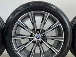 Jante Bmw X5 X6 R20 G05 G06 Originale M740 Demo Pirelli de vara 99% 2023 — miniatura 3