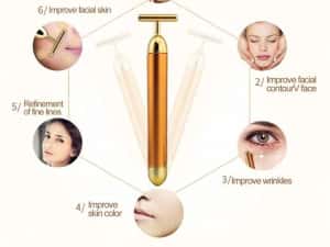 Aparat de Masaj Facial cu Vibratii Aplicare Crema Antiriduri Face Lift — miniatura 5