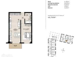 Apartament 2 camere, 46 mp, zona strazii Fabricii — miniatura 5