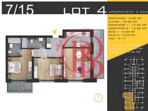 3 camere decomandat Titan Pallady  Metrou Nicolae Teclu — miniatura 3