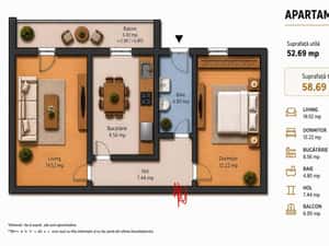 Apartemnt 2 camere cu loc de parcare - Pret cu TVA inclus - Bragadiru — miniatura 5