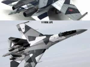 Macheta avion metalica Su-35 Super Flanker 23cm — miniatura 3
