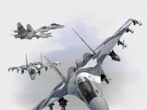 Macheta avion metalica Su-35 Super Flanker 23cm — miniatura 7
