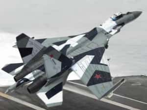 Macheta avion metalica Su-35 Super Flanker 23cm — miniatura 8