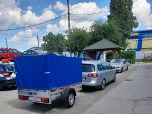 Remorca auto 750 cu prelata  mono ax,Noua ,Rar Inclus — miniatura 5