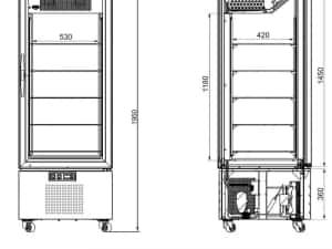 Vitrina Verticala Refrigerare sau Congelare/ Malmo / 65x65x195/ NOU — miniatura 8