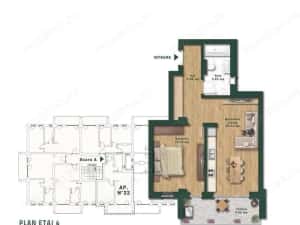 Apartament 22A- 2 camere-Future Residence-Zona Torontal-Direct de la Dezvoltator — miniatura 4