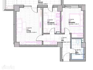 Apartament cu 2 camere, decomandat, Tatarasi, etaj 2, 61mp, 99.800euro — miniatura 6