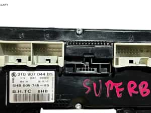 Panou Modul Unitate Comanda AC Aer Conditionat Clima Climatronic Dublu Dual Zone cu Incalzire in Scaune Scaune Skoda Superb 2 2008 - 2015 Cod 3T0907044BS [LC0641] — miniatura 7
