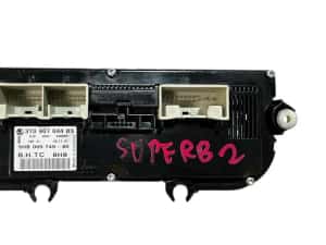 Panou Modul Unitate Comanda AC Aer Conditionat Clima Climatronic Dublu Dual Zone cu Incalzire in Scaune Scaune Skoda Superb 2 2008 - 2015 Cod 3T0907044BS [LC0641] — miniatura 8