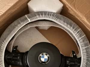 Volan BMW M Tesit cu Padele si piele perforata cu airbag Original inclus — miniatura 6