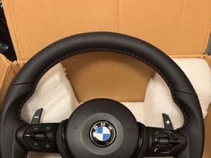 Volan BMW M Tesit cu Padele si piele perforata cu airbag Original inclus — miniatura 9