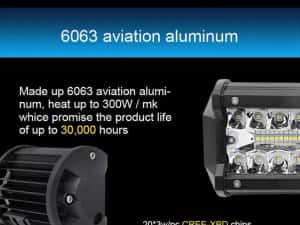 Proiector LED Auto Offroad 60W/12V-24V, 2200 Lumeni Spot Beam — miniatura 6