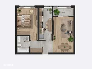 2 camere decomandat | lângă Militari Shopping | Direct dezvoltator — miniatura 5