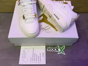 Air Jordan 4 Retro Metalic Gold Poze Reale Marimi 36-45 — miniatura 3