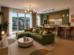Apartament la etaj intermediar, zona Vivo