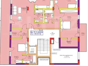 Apartament 4 camere, 126 mp, Terasa 63 mp, View Unic in spre RIVUS