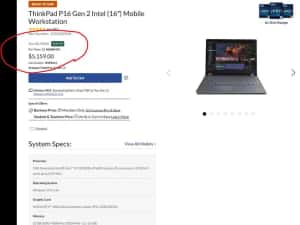 Lenovo ThinkPad P16 Gen2 OLED i9-13950HX 32GB RTX4000 12GB 1TB SSD — miniatura 3