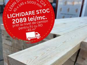 LICHIDARE STOC Elemente Timber Frame – Calitate C24 – 45x145x5000mm — miniatura 4