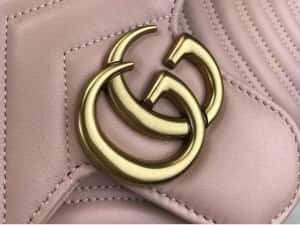 Geanta roz pudra, logo metalic auriu mat, import Italia, saculet, etichetă — miniatura 4