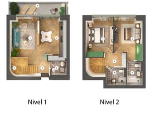 Duplex cu 3 camere - Tip D3B2 — miniatura 1