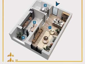 GARSONIERA DECOMANDATA - BLOC NOU - COMISION 0% - TVA INCLUS - 35 MP — miniatura 3