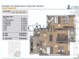 Cavar Residence apartament 3 Camere 2 Bai 84 mp — miniatura 6