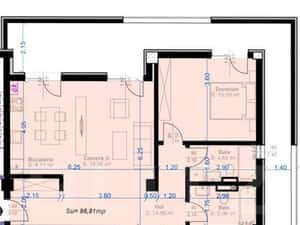 Apartament 3 camere, 99 mp utili,terasa de 43 mp, zona Aradului — miniatura 3