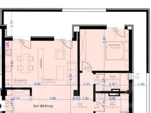 Apartament 3 camere, 99 mp utili,terasa de 43 mp, zona Aradului — miniatura 5