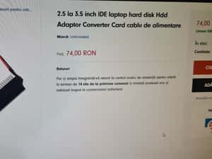 Adaptor Convertor IDE Laptop 2.5 la 3.5 pata — miniatura 7